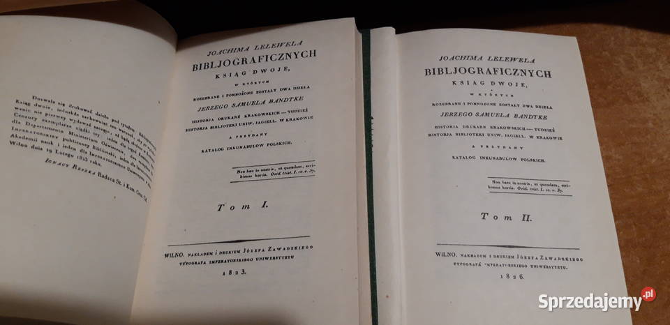 Lelewel Bibliograficznych Ksiąg Dwoje12Wilno1826 Iwno