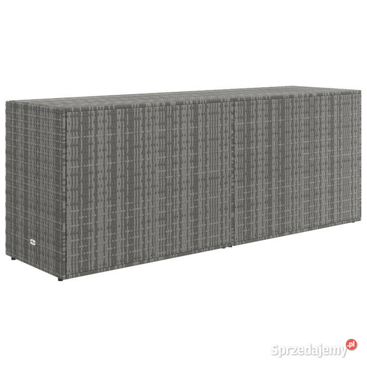 Szafka ogrodowa szara 198x555x80 rattan PE