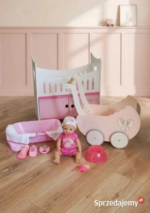 Duży zestaw lalki Baby Born łóżeczko wózek Zielona Góra
