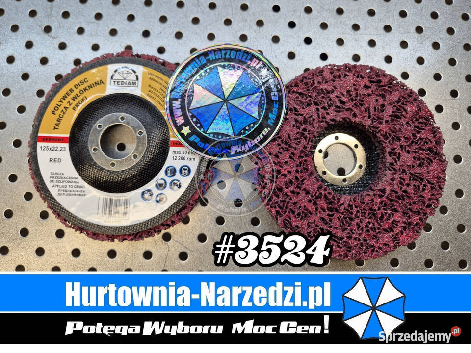 Tarcza ścierna do usuwania rdzy 125mm włosy kujawsko-pomorskie Nowe