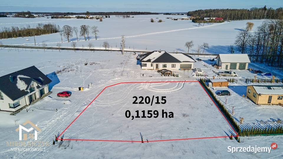 Działka budowlana Galiny 011 ha lasu