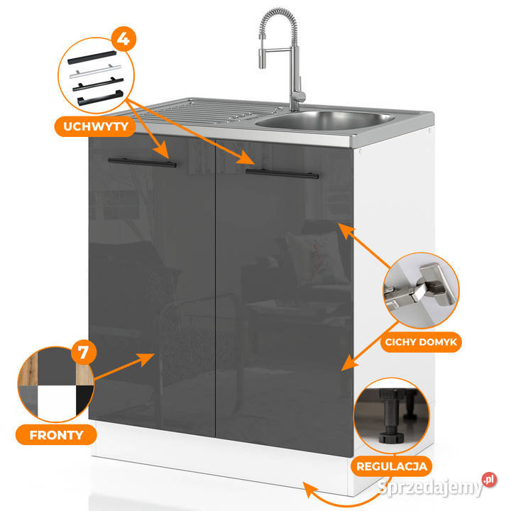 szafka kuchenna pod zlewozmywak dolna na nóżkach Elbląg