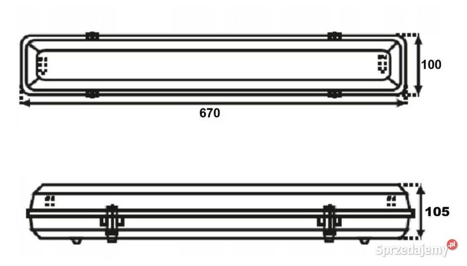 2 x Lampa Oprawa hermetyczna jarzeniówka zachodniopomorskie Rewal