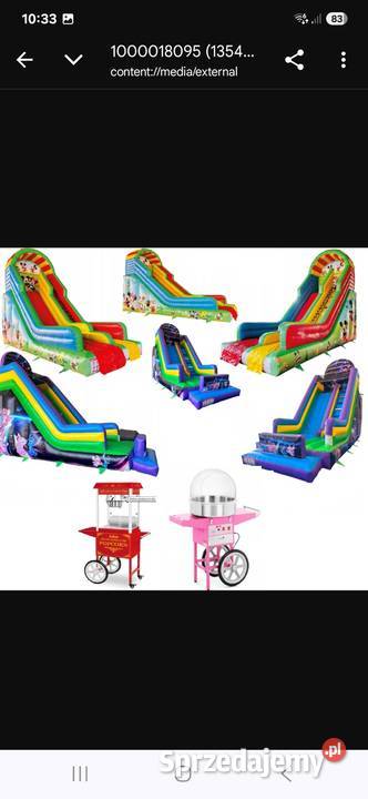 Dmuchaniec Zjeżdżalnia Na Urodziny Komunie Wata