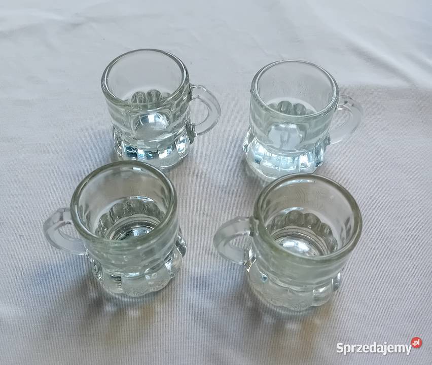 Kieliszki z uszkiem do sznapsa Vintage wielkopolskie Koźminek