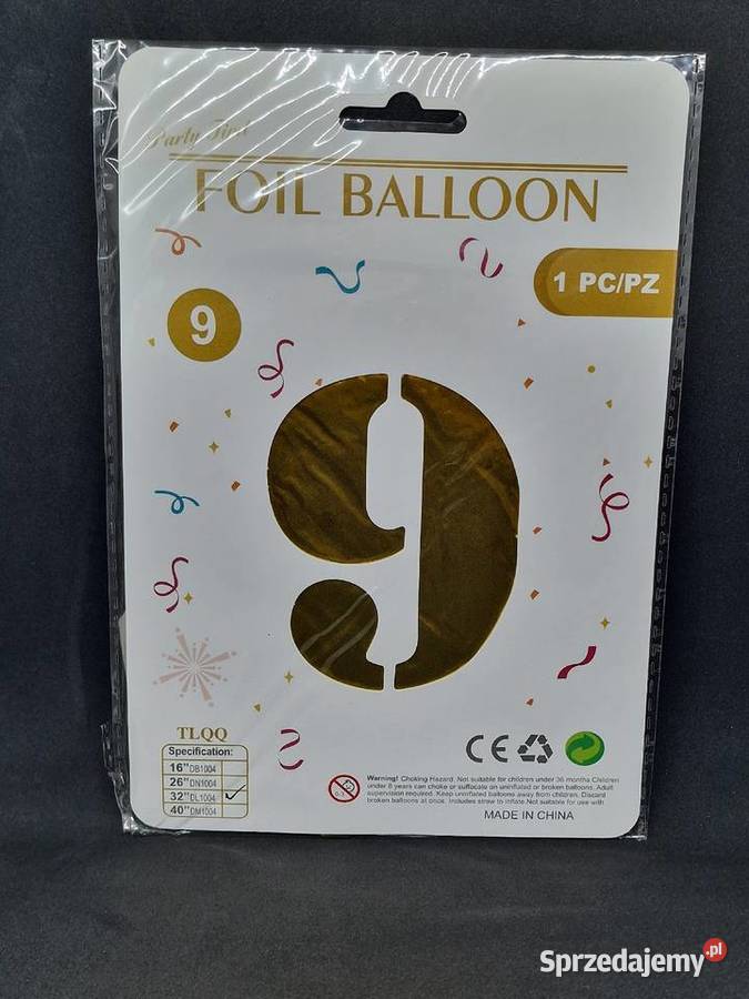 Balon Foliowy w Kształcie Cyfry 1 XXL Złota