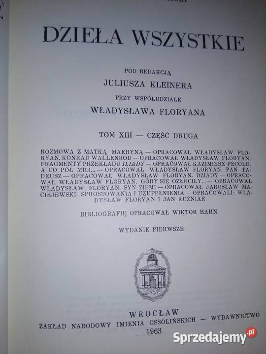 Dzieła wszystkie Słowacki książki księgarnie Antykwariat Warszawa