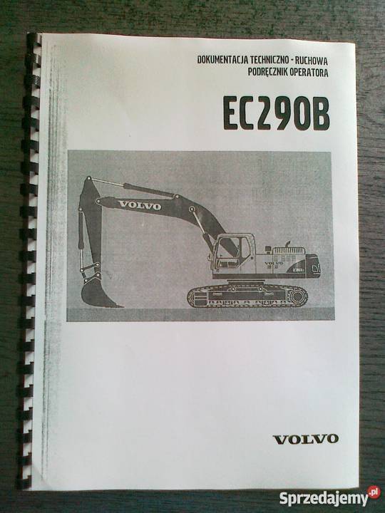 Instrukcja obsługi DTR koparka gąsienicowa VOLVO EC290B