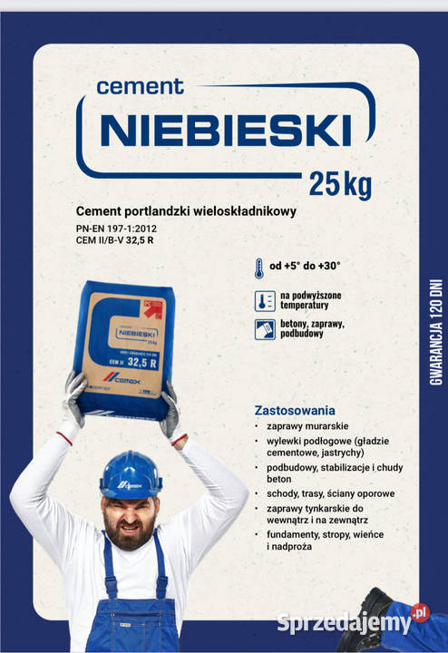 Cement Cemex NIEBIESKI CEM IIBV 325 RHSR podkarpackie Ropczyce