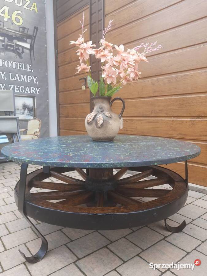 stolik kawowy ława z koła wozu Mielnica Duża
