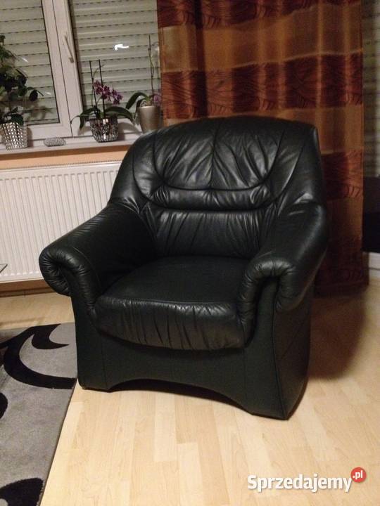 Kanapa Fotel Sofa Skórzana 2+1
