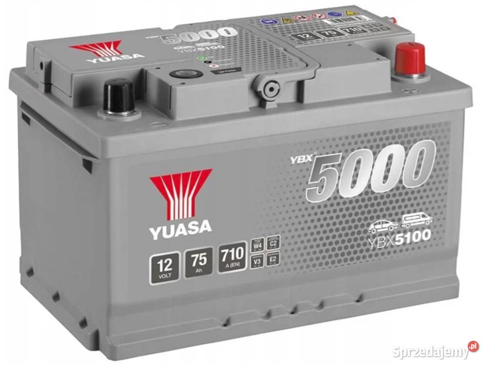 Akumulator Yuasa Silver 12V 75Ah 710A EN Prawy Starogard Gdański