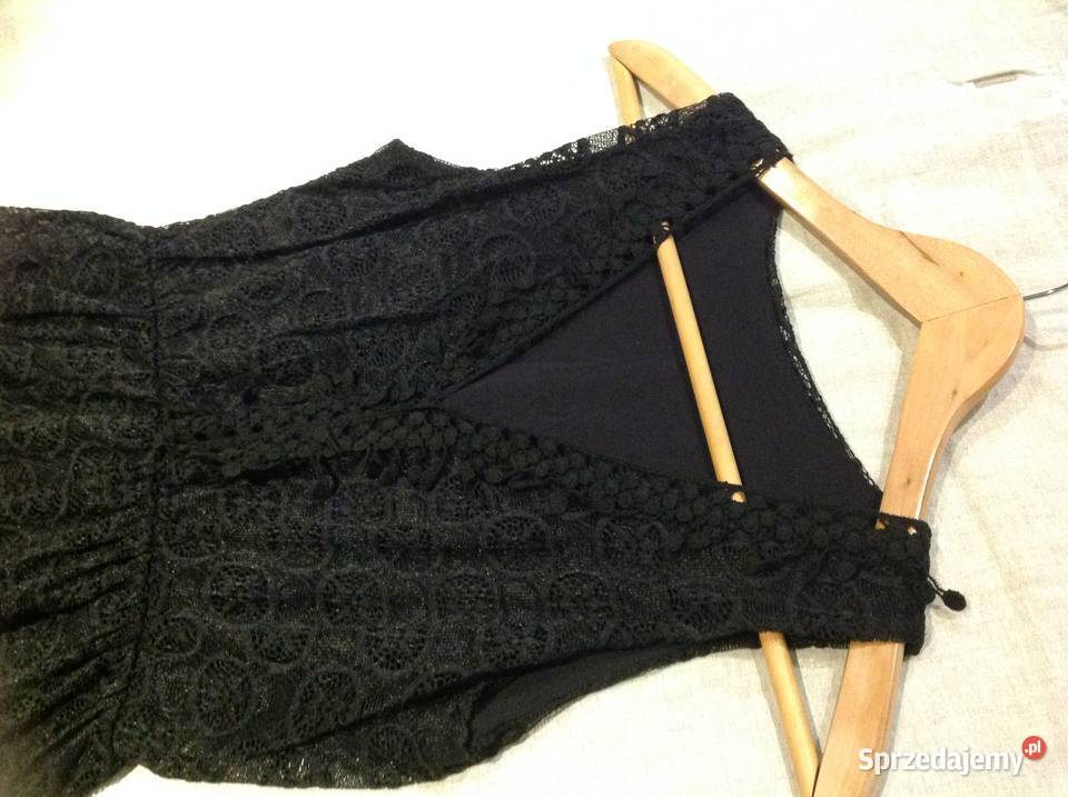 Sukienka Koronkowa Czarna Damska S j Nowa Nowa Sól