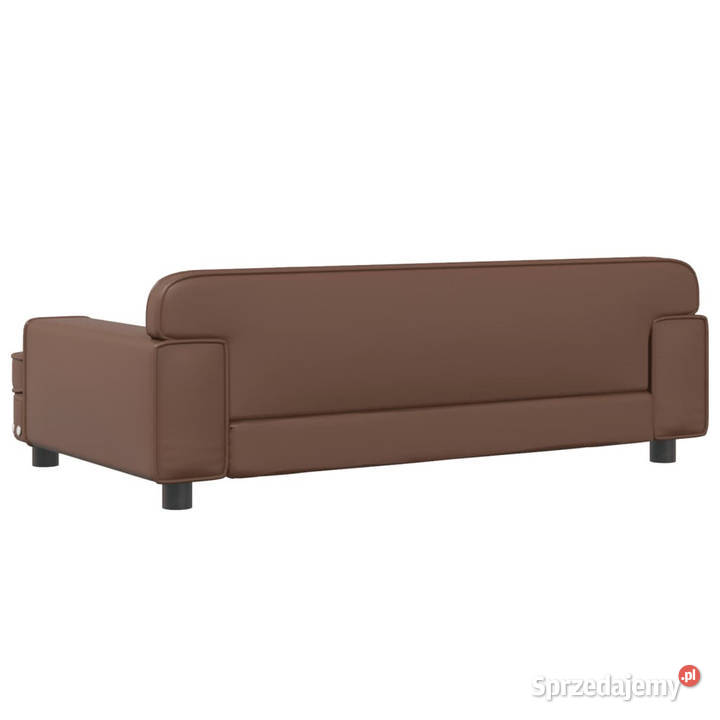 Sofa dzieci brązowa 90x53x30 sztuczna skóra Warszawa
