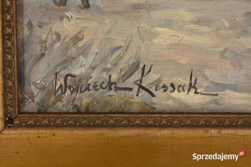 Wojciech Kossak Szarża Ułanów Na Koniach Zimowa Kraków