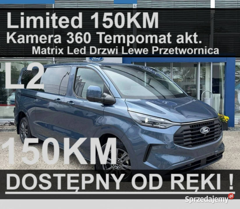 Ford Transit Custom L2 150 Limited Matrix Kamera zachodniopomorskie Szczecinek