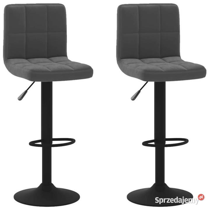 Stołki barowe 2 czarne obite aksamitem WM334302