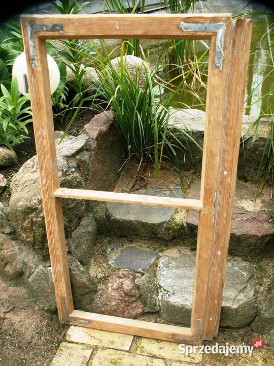 Stare okno rama retro loft lustro zdjęcia 58x101 Dekoracje i ozdoby Ełk