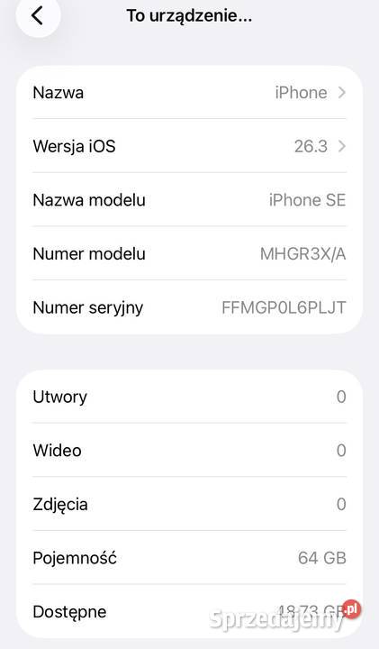iPhone SE 2020 64GB PRODUCTRED Stan Idealny