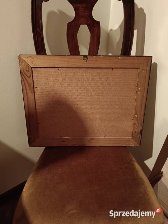 Stare zdjęcie szkłem obrazu myśliwskiego Lipno