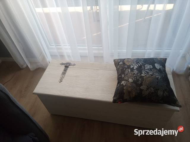 Skrzynia rustykalna z przegrodami siedziskokufer Radków sprzedam