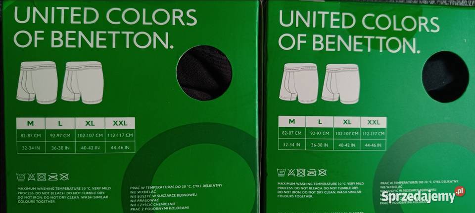 UNITED COLORS OF BENETTON bokserki męskie 2pak Rozmiar XL warmińsko-mazurskie Ełk
