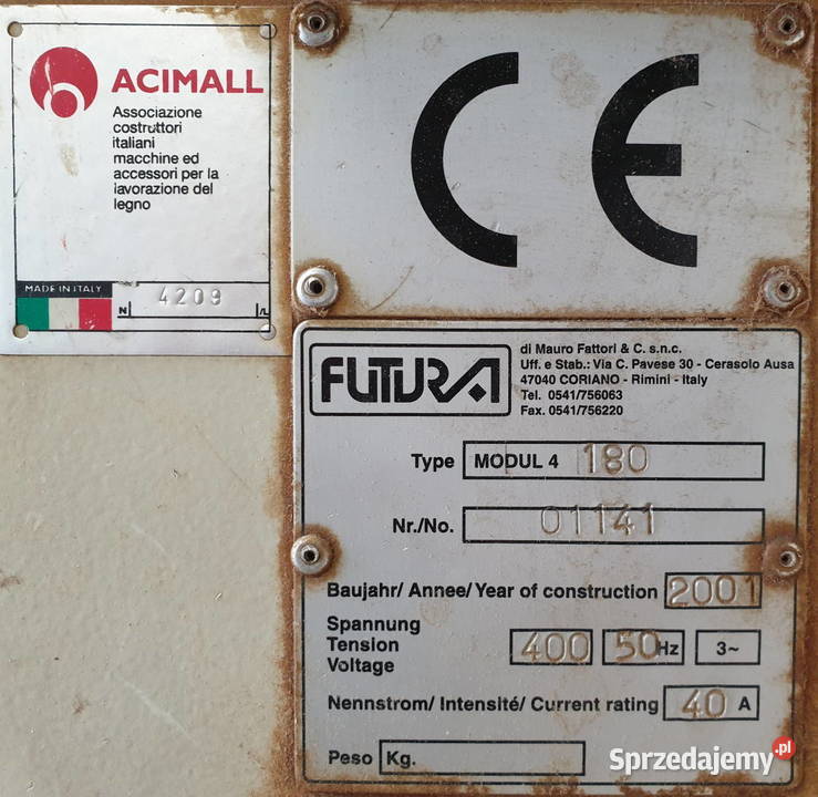 Strugarka grubościówka czterostronną marki Kłodawa