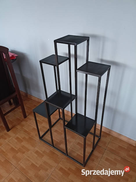 Kwietnik kaskada na 6 kwiatów LOFT czarny