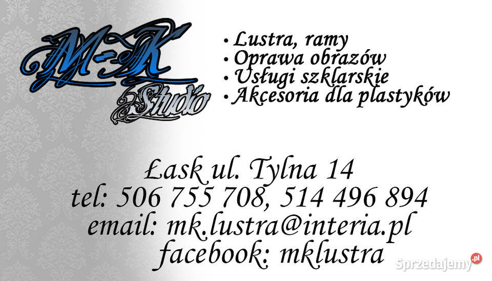 Oprawa obrazówUsługi szklarskieAkcesoria