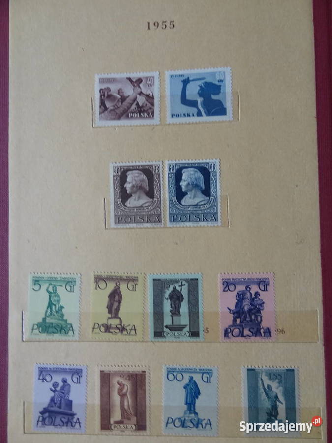 Znaczki pocztowe Polska Fi 757809 Rocznik 1955 Jarosław sprzedam