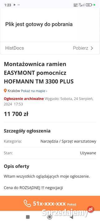 Maszyny do wulkanizacji Hoffman wyważarka Zamość