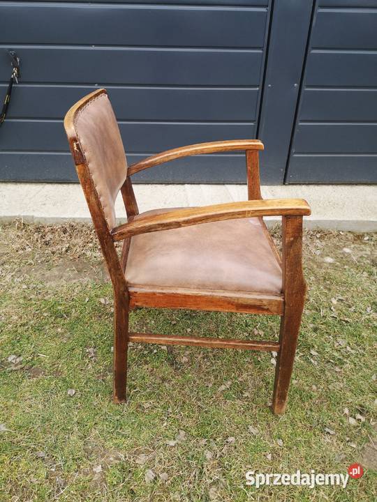 Fotel ART Deco skóra Aleksandrów Łódzki