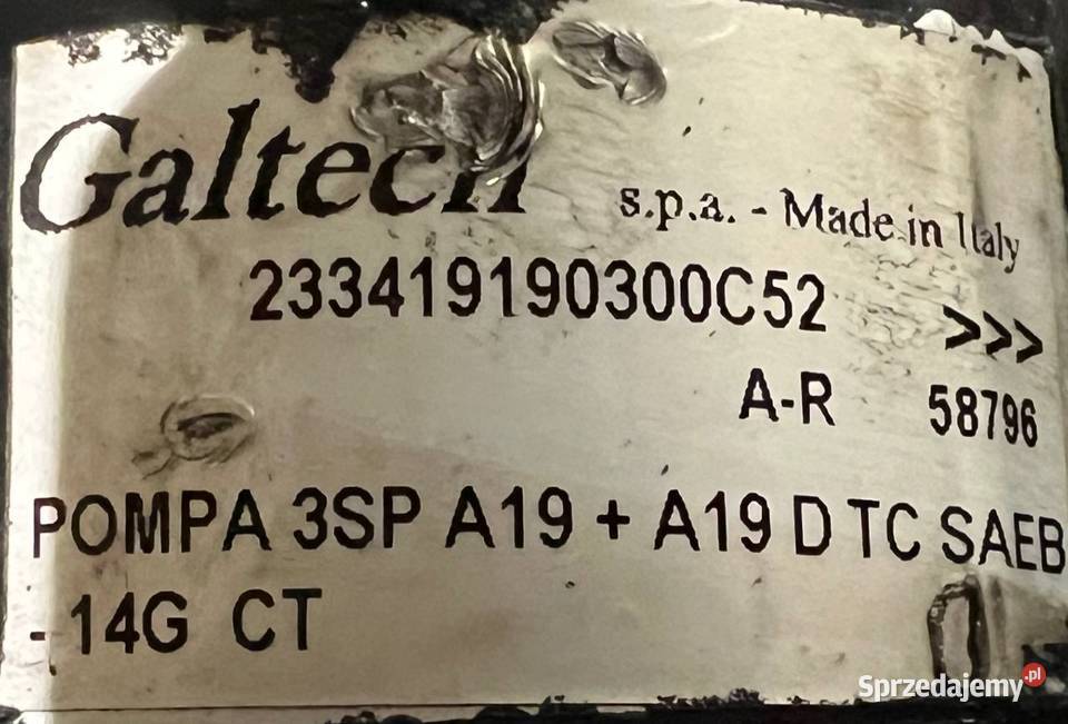 Galtech 3SP A19A19 D TC SAEB14G CT podwójna wielkopolskie Poznań