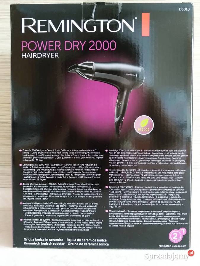 NAJTANIEJ Suszarka Do Włosów 2000W Power Dry