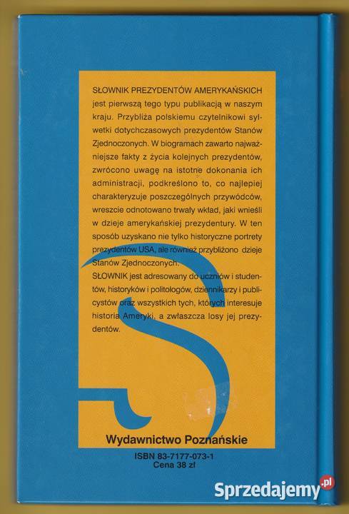 SŁOWNIK PREZYDENTÓW AMERYKAŃSKICH JADWIGA twarda Łódź