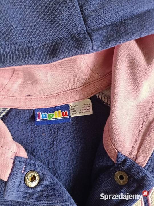 Bluza dziewczęca rozpinana z kapturem 110116 dziewczynka Płock