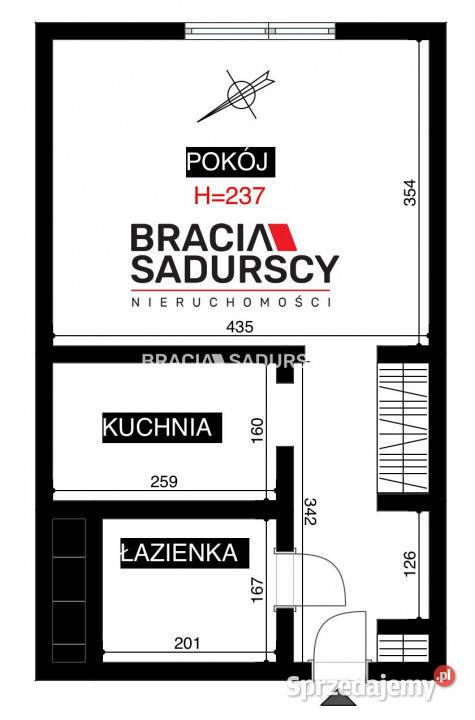 Mieszkanie Kraków 2837m2 1 pokojowe małopolskie