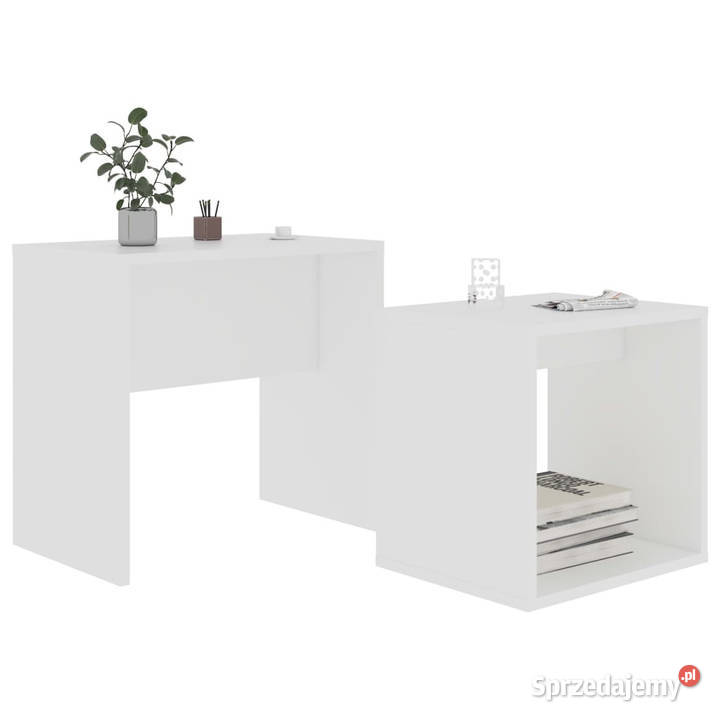Zestaw stolików kawowych biały 48x30x45 WM802885 Warszawa