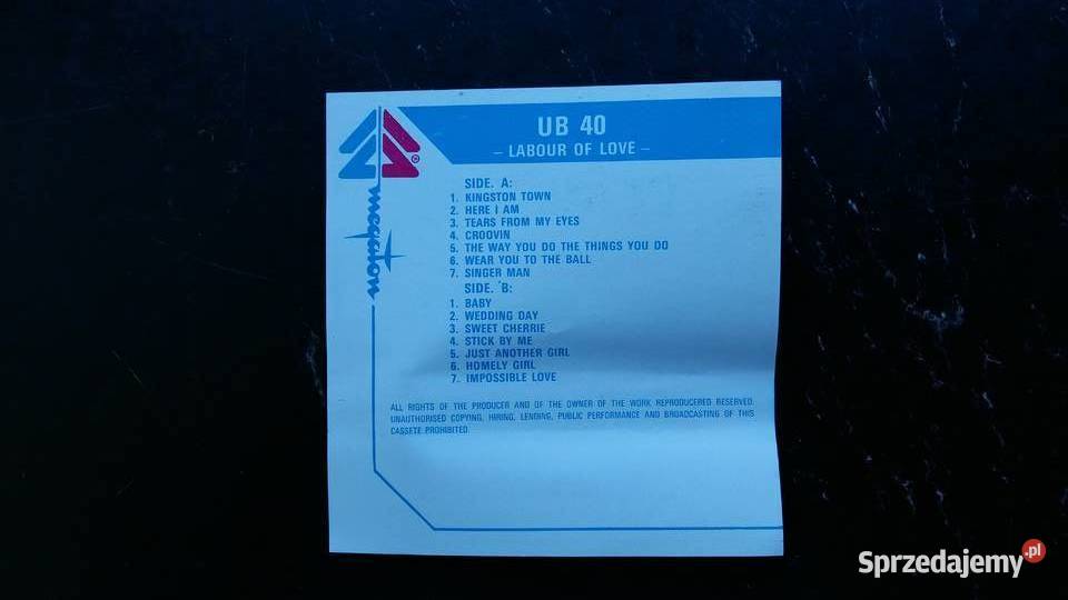 Kaseta magnetofonowa UB40 Labour of love Wyd Siemiatycze