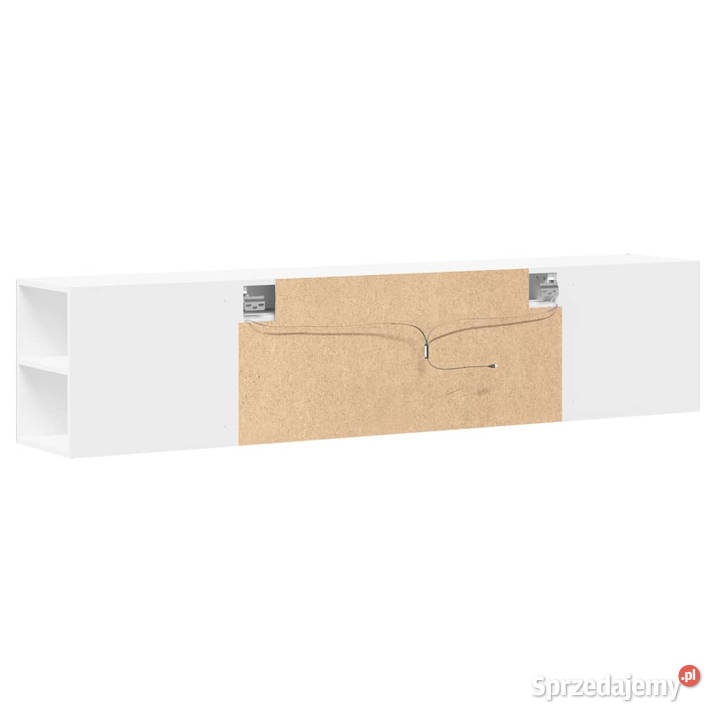 Ścienna szafka pod TV z LED biała 180x31x395 Warszawa