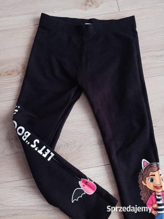 Legginsy getry dziewczęce czarne Domek Koci Gabi czarny