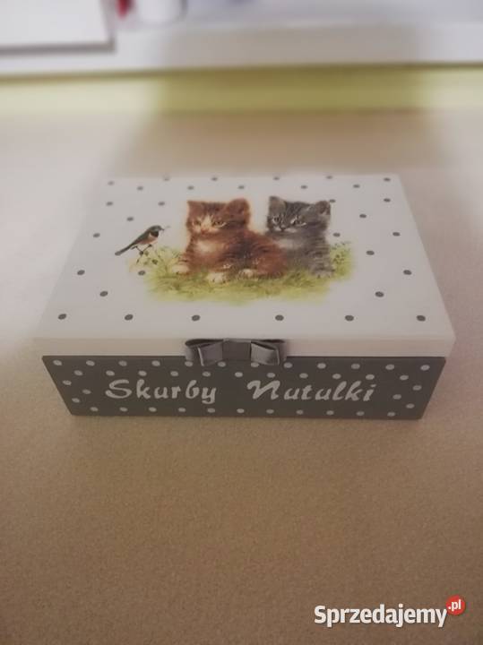 Szkatułka koty z imieniem handmade kotki drewno Kędzierzyn-Koźle