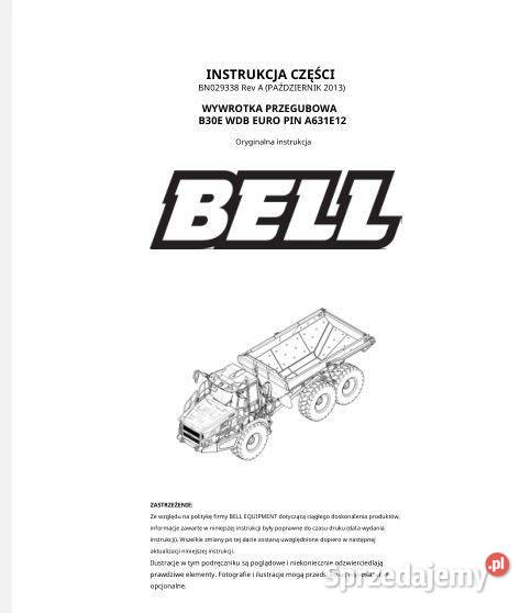 BELL B30E katalog części zamiennych świętokrzyskie Kielce