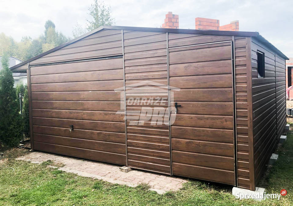 Garaż blaszany 5x5 Brama drzwi okno Chojnice