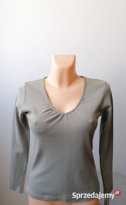 DAMSKA BLUZKA W KOLORZE KHAKI DŁUGI RĘKAW R L Łódź