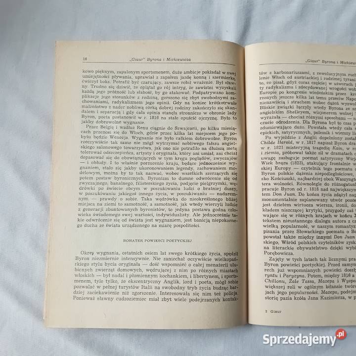 GG Byron Giaur PIW 1982 r Wydanie I Przekład Antykwariat