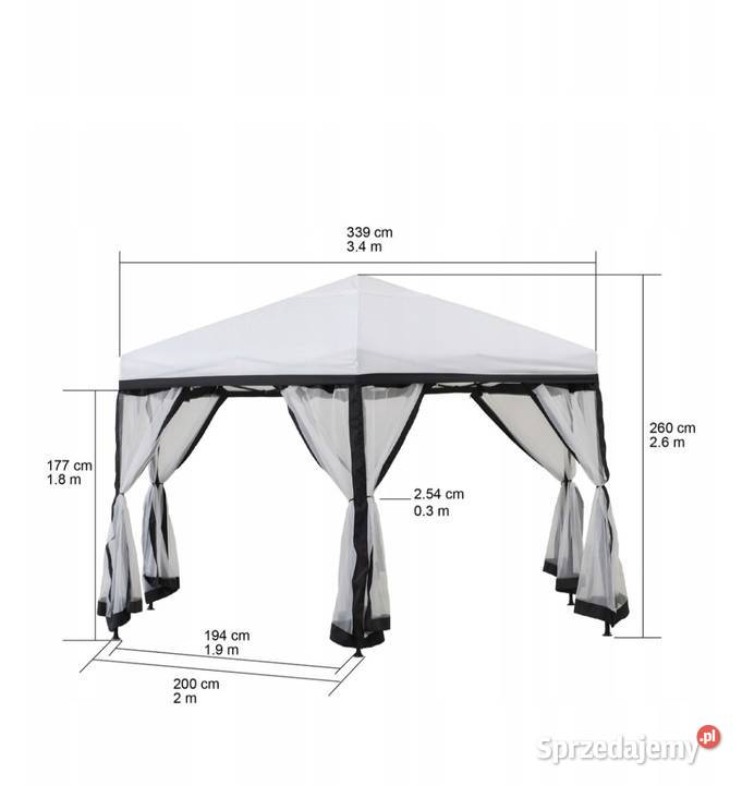 Pawilon ogrodowy Altana Namiot 350x350 Heksagon Olsztyn sprzedam