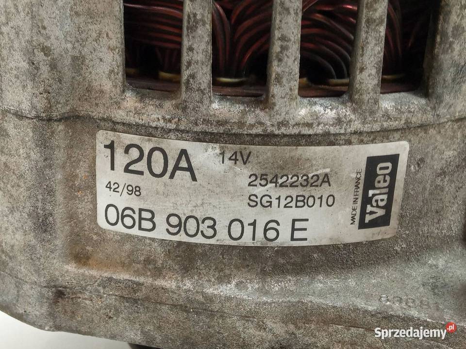 ALTERNATOR 06B903016E 18 20V Audi A6 II 19972004 Części samochodowe