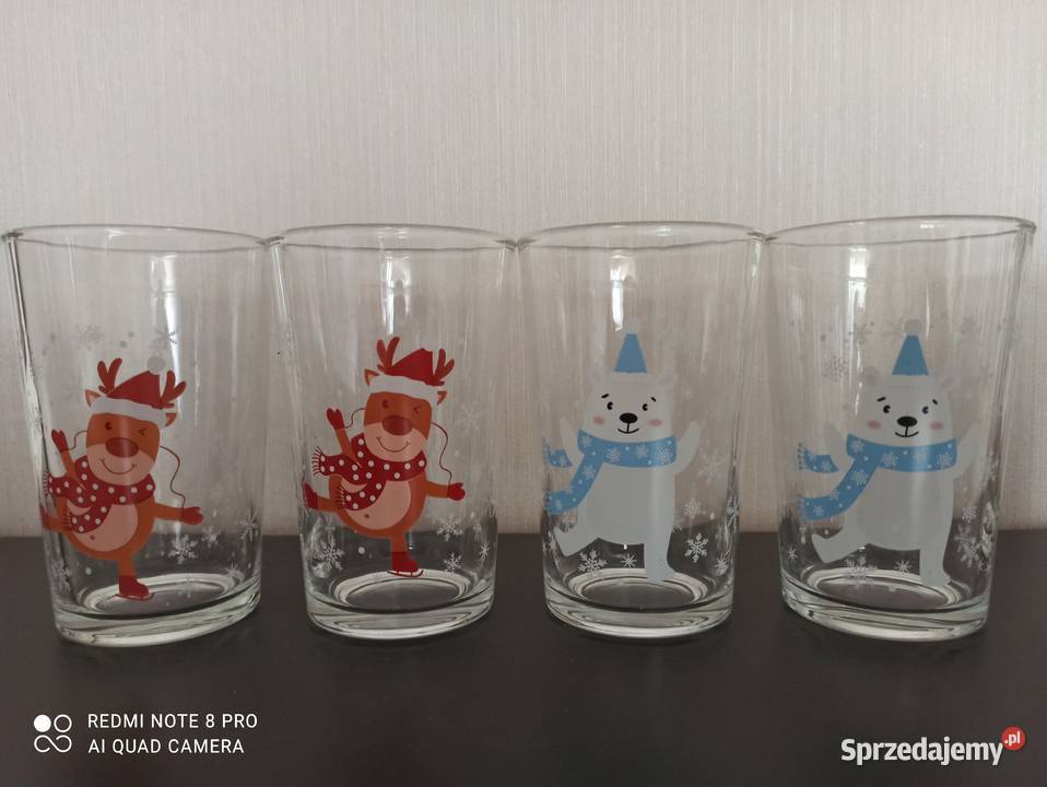 Szklanki PRL Warpechy Stare