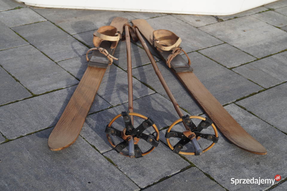 Stare narty dziecięce 90 kijki Pruchnik